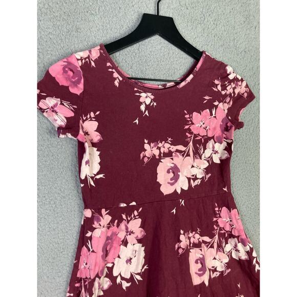The Children's Place Girls Floral Fit & Flare Dress Size L Multicolor Red Pink - Picture 10 of 10